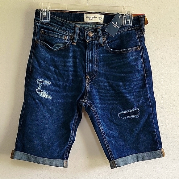 [*3 Items For $20 In Bundle*] Abercrombie Kids denim Jean  Shorts 13/14 - Picture 1 of 5